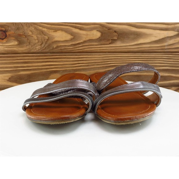 Anna K. Size 41 M Women Sandal Slide Silver‎ Synthetic - Picture 2 of 10